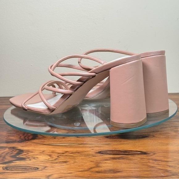 NINE WEST Strappy Open Toe Heel Sandals Platform Block Heels Size 13 - Picture 9 of 15